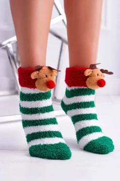 Hot Boto Damskie Skarpetki SOXO Świąteczne z Reniferem