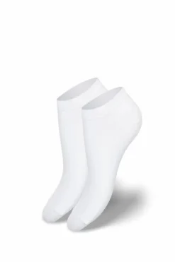 Skarpetki|Skarpetki>Milena Damskie Skarpetki Stopki Bambusowe Białe Biały