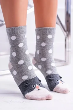 Online Aura.via Damskie Skarpetki W Kropki Z Myszką