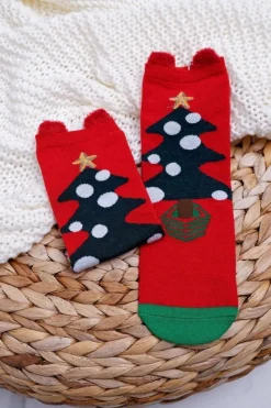 Best Damskie Skarpetki Świąteczne Z Uszami i Choinką Skarpetki|Skarpetki