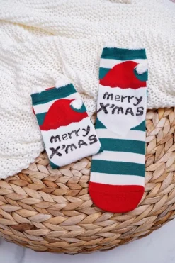 Skarpetki|Skarpetki>COSAS Damskie Skarpetki Świąteczne Z Uszami W Paski Merry X'mas