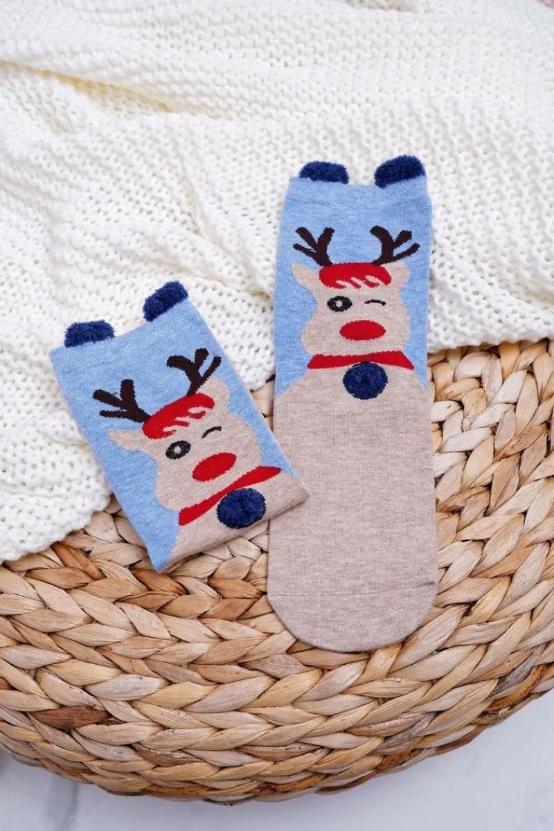 Skarpetki|Skarpetki>COSAS Damskie Skarpetki Świąteczne Z Uszami i Reniferem