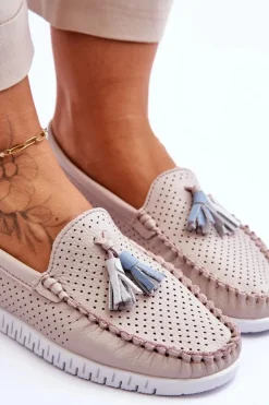 Loafersy Damskie|Mokasyny Damskie Skórzane></noscript>Evento Damskie Skórzane Ażurowe Mokasyny Jasnoróżowe Lanzarot Różowy