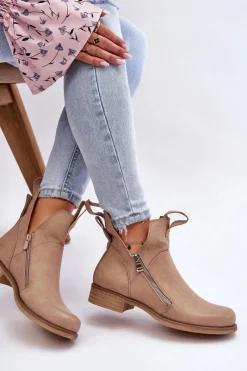 Botki Wiosenne|Brązowe I Beżowe Botki><noscript><img width=