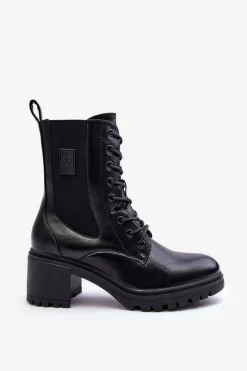 Czarne Botki|Botki Na Obcasie><noscript><img width=