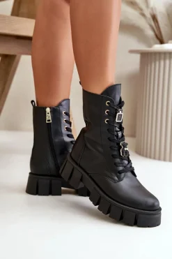 Damskie Trapery|Botki Skórzane><noscript><img width=