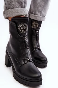 Botki Na Słupku|Czarne Botki><noscript><img width=