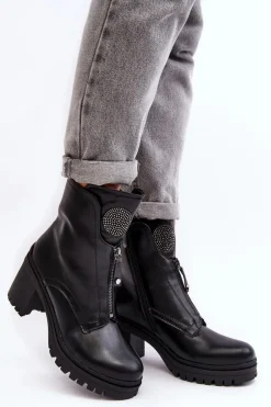 Botki Na Słupku|Czarne Botki><noscript><img width=