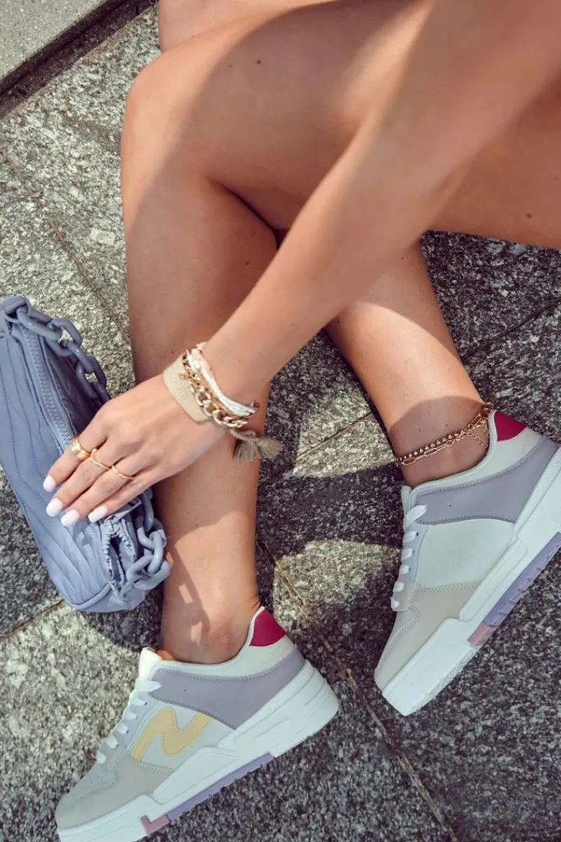 Sale Boto Damskie Skórzane Buty Sportowe Beżowe Francis