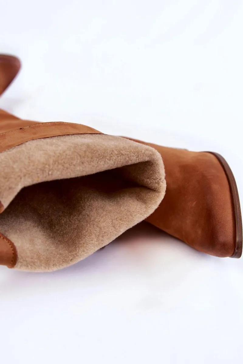 Muszkieterki|Kozaki Za Kolano>Boto Damskie Skórzane Kozaki Muszkieterki Lewski 2833 Camel