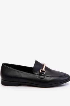 Online Damskie Skórzane Mokasyny Z Ozdobnymi Perełkami Czarne Ishan Damskie Mokasyny Damskie Skórzane