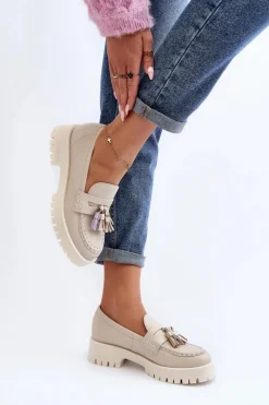 Mokasyny Damskie Skórzane><noscript><img width=