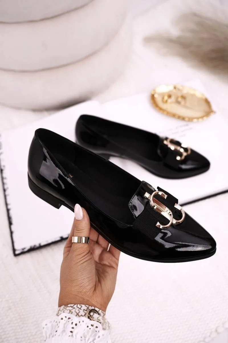 Mokasyny Damskie Lakierowane|Baleriny Klasyczne>Boto Damskie Skórzane Mokasyny Baleriny Lakierowane Czarne Mary-Jane