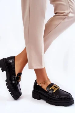 Mokasyny Damskie Skórzane>Boto Damskie Skórzane Półbuty La.Fi 210031B-XC Czarne