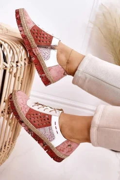 New Maciejka Damskie Skórzane Półbuty Koralowe 03339-43