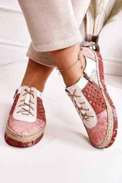 New Maciejka Damskie Skórzane Półbuty Koralowe 03339-43