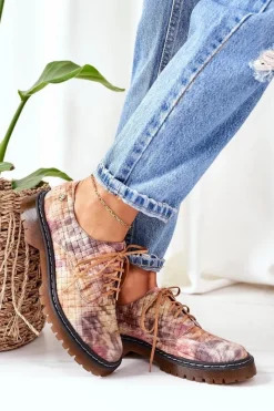 Półbuty Skórzane><noscript><img width=