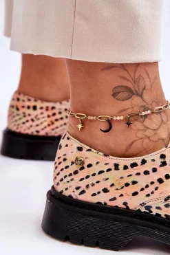 Półbuty Skórzane></noscript>Maciejka Damskie Skórzane Półbuty Oxfordy 04087-18 Pomarańczowo-Czarne Pomarańczowy