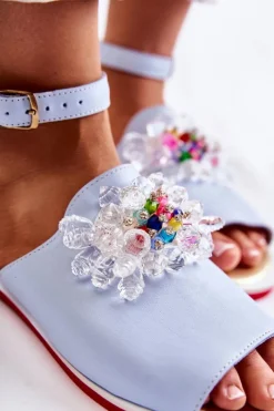 Sandały Płaskie><noscript><img width=