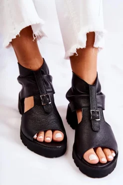 Sandały Płaskie><noscript><img width=