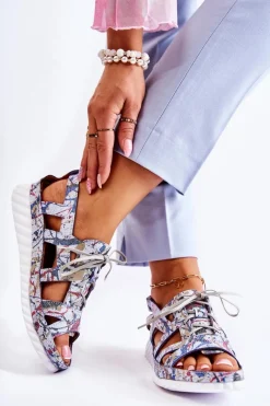 Sandały Płaskie><noscript><img width=