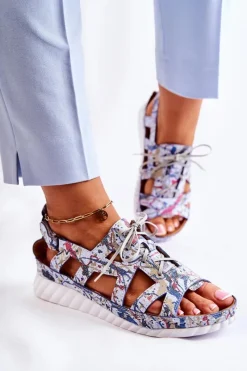 Sandały Płaskie><noscript><img width=