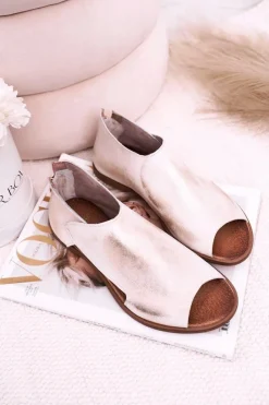 Sandały Płaskie><noscript><img width=