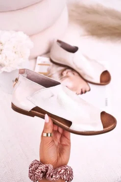 Sandały Płaskie><noscript><img width=