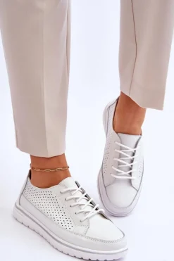 Best Damskie Skórzane Sportowe Buty Trampki Białe Elami Damskie Sneakersy Damskie