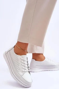 Best Damskie Skórzane Sportowe Buty Trampki Białe Elami Damskie Sneakersy Damskie