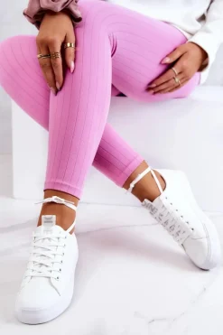 Sale Damskie Skórzane Tenisówki Białe Mikayla Damskie Trampki Damskie Niskie