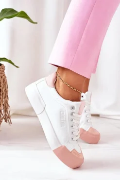 New Big Star Shoes Damskie Skórzane Tenisówki BIG STAR II274027 Białe