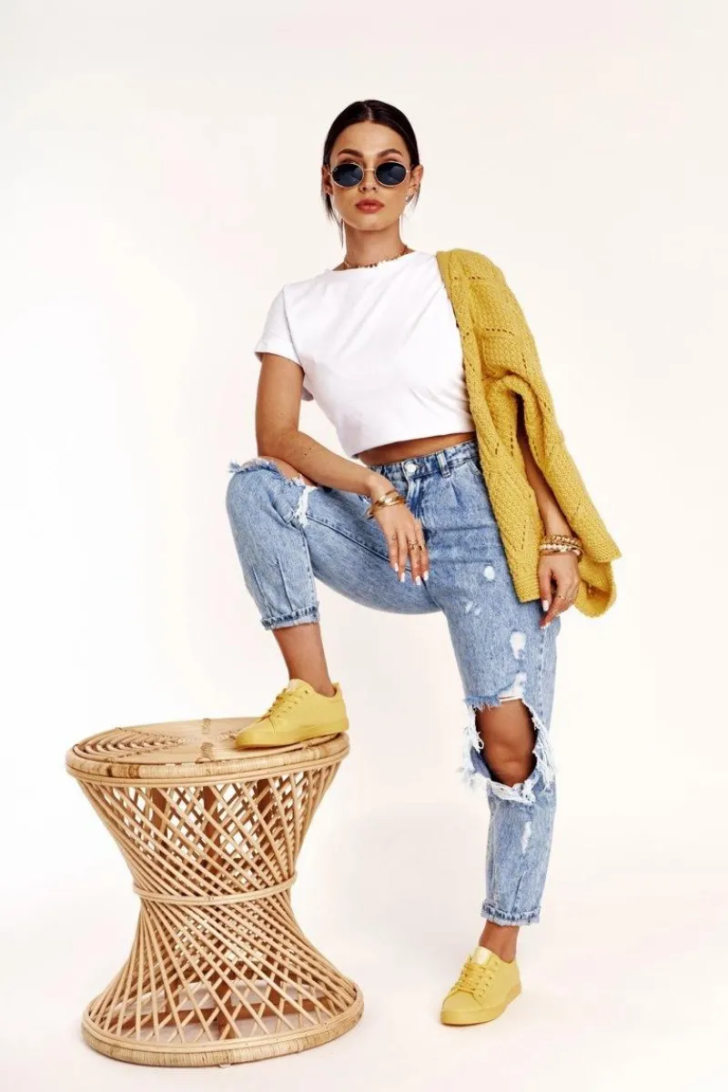 Trampki Damskie Big Star|Trampki Damskie Niskie>Big Star Shoes Damskie Skórzane Tenisówki BIG STAR HH274142 Żółte