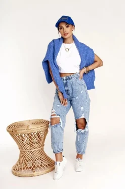 New Damskie Skórzane Tenisówki BIG STAR BB274211 Biało Granatowe Damskie Trampki Damskie Big Star|Trampki Damskie Niskie