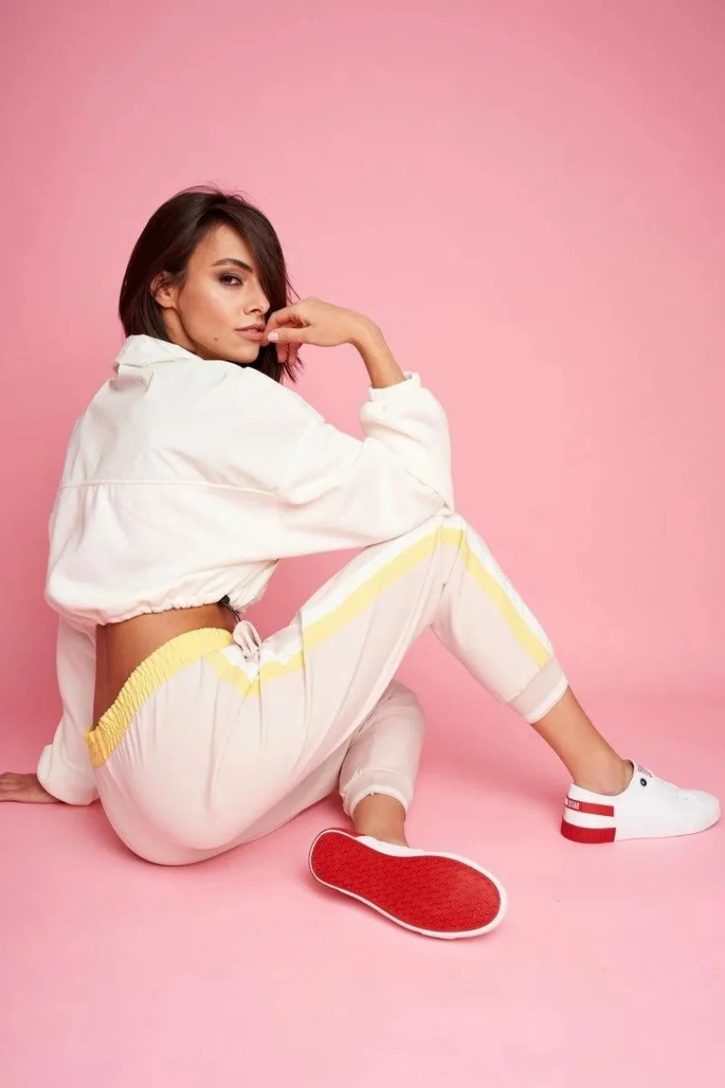 Trampki Damskie Big Star|Trampki Damskie Niskie>Big Star Shoes Damskie Skórzane Tenisówki BIG STAR FF274174 Biało Czerwone