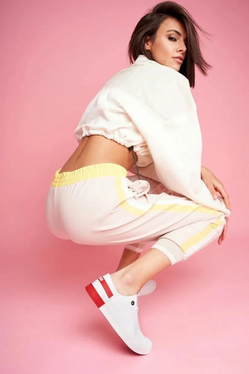 Trampki Damskie Big Star|Trampki Damskie Niskie>Big Star Shoes Damskie Skórzane Tenisówki BIG STAR FF274174 Biało Czerwone