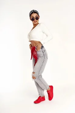 Outlet Big Star Shoes Damskie Skórzane Trampki Big Star Czerwone V274872