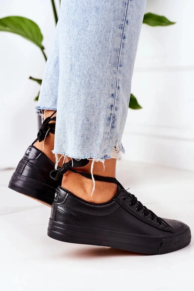 Best Damskie Skórzane Trampki Czarne Mega Damskie Trampki Damskie Niskie