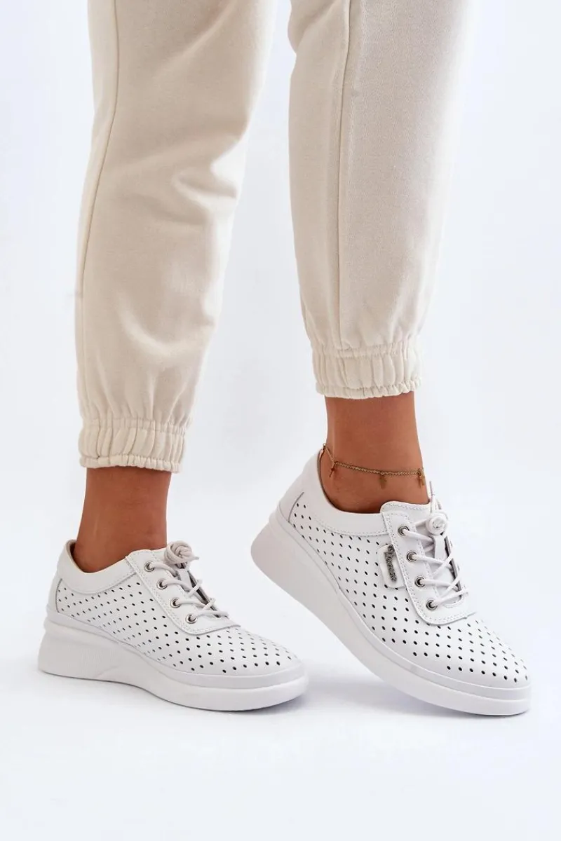 Outlet Damskie Skórzane Trampki Sportowe Buty Białe Brumia Damskie Sneakersy Damskie