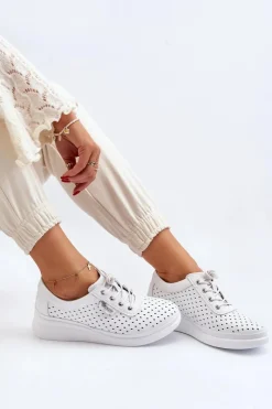 Outlet Damskie Skórzane Trampki Sportowe Buty Białe Brumia Damskie Sneakersy Damskie