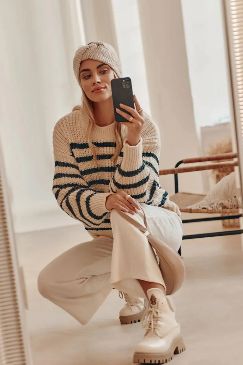 Discount Zazoo Damskie Skórzane Trapery Botki Jasnobeżowe Lemar Vergo