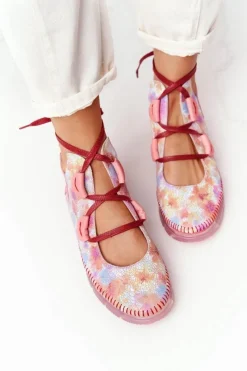 Półbuty Skórzane></noscript>Maciejka Damskie Skórzane Trzewiki Róż 04457-15