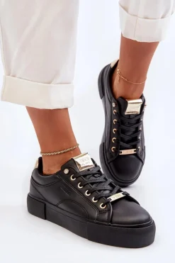 Buty Sportowe Big Star|Sneakersy Damskie>Big Star Shoes Damskie Sneakersy Big Star NN274209 Czane Czarny