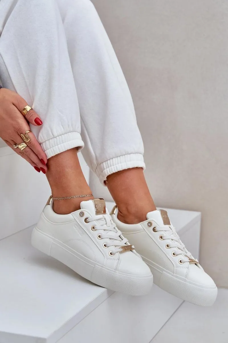 Buty Sportowe Big Star|Sneakersy Damskie>Big Star Shoes Damskie Sneakersy Big Star NN274211 Białe Biały