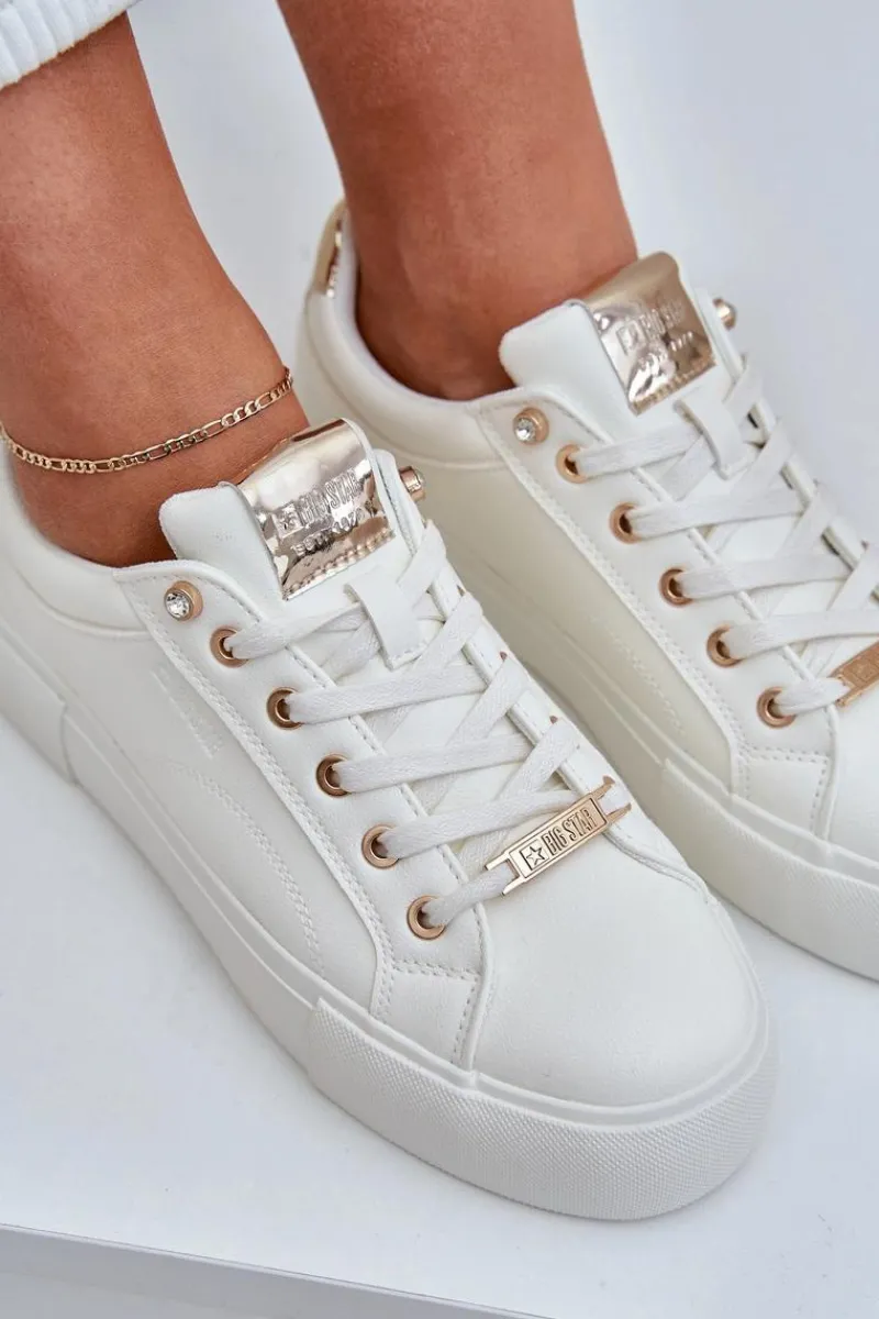 Buty Sportowe Big Star|Sneakersy Damskie>Big Star Shoes Damskie Sneakersy Big Star NN274211 Białe Biały