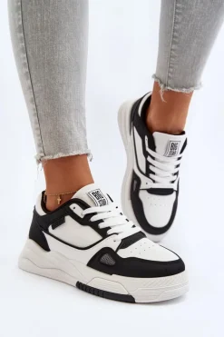 Discount Big Star Shoes Damskie Sneakersy Big Star NN274669 Biało-Czarne