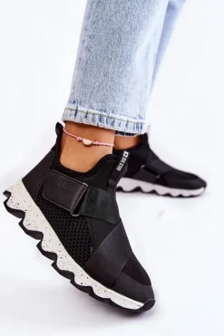 Hot Big Star Shoes Damskie Sneakersy Big Star KK274547 Czarne Czarny