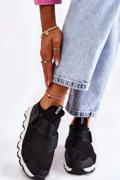 Hot Big Star Shoes Damskie Sneakersy Big Star KK274547 Czarne Czarny