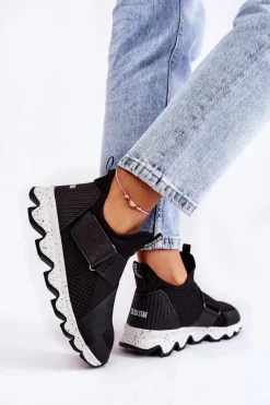 Hot Big Star Shoes Damskie Sneakersy Big Star KK274547 Czarne Czarny