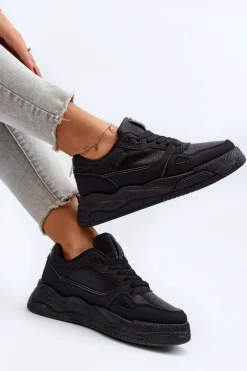 Hot Damskie Sneakersy Big Star NN274666 Czarne Damskie Buty Sportowe Big Star|Sneakersy Damskie